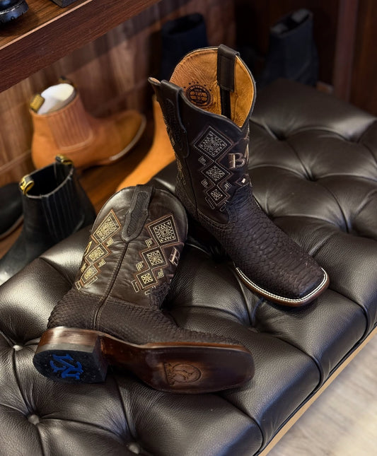 Original Italian Python Cowboy Boots