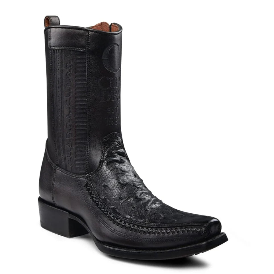Men's Cowboy Boot In Genuine Ostrich Leather And Bovine Leather(Buy 2 Free Shipping✔️)