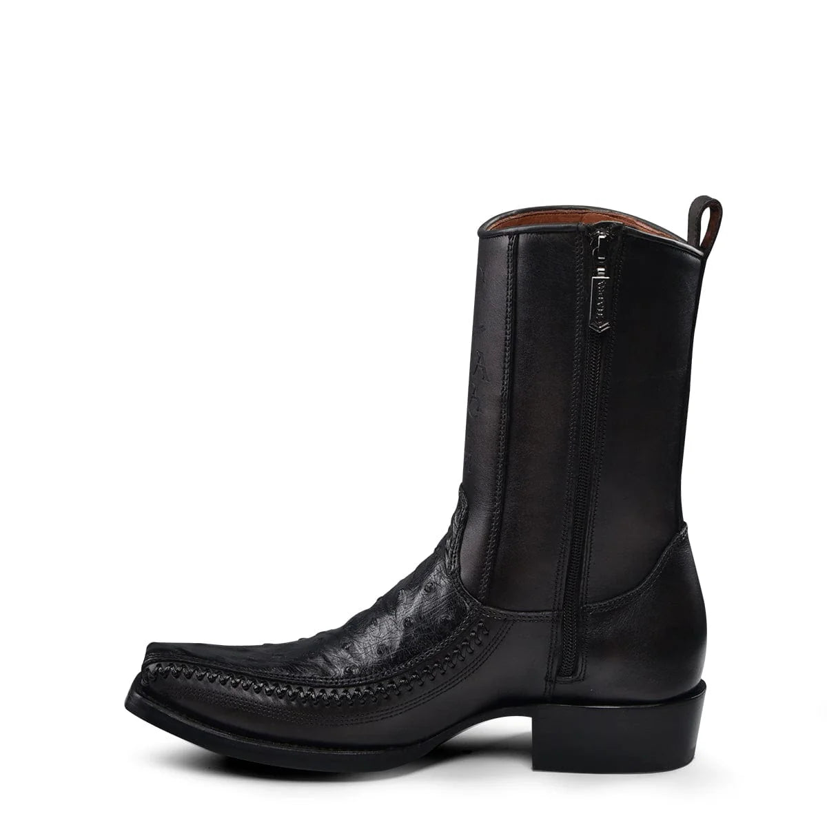 Men's Cowboy Boot In Genuine Ostrich Leather And Bovine Leather(Buy 2 Free Shipping✔️)