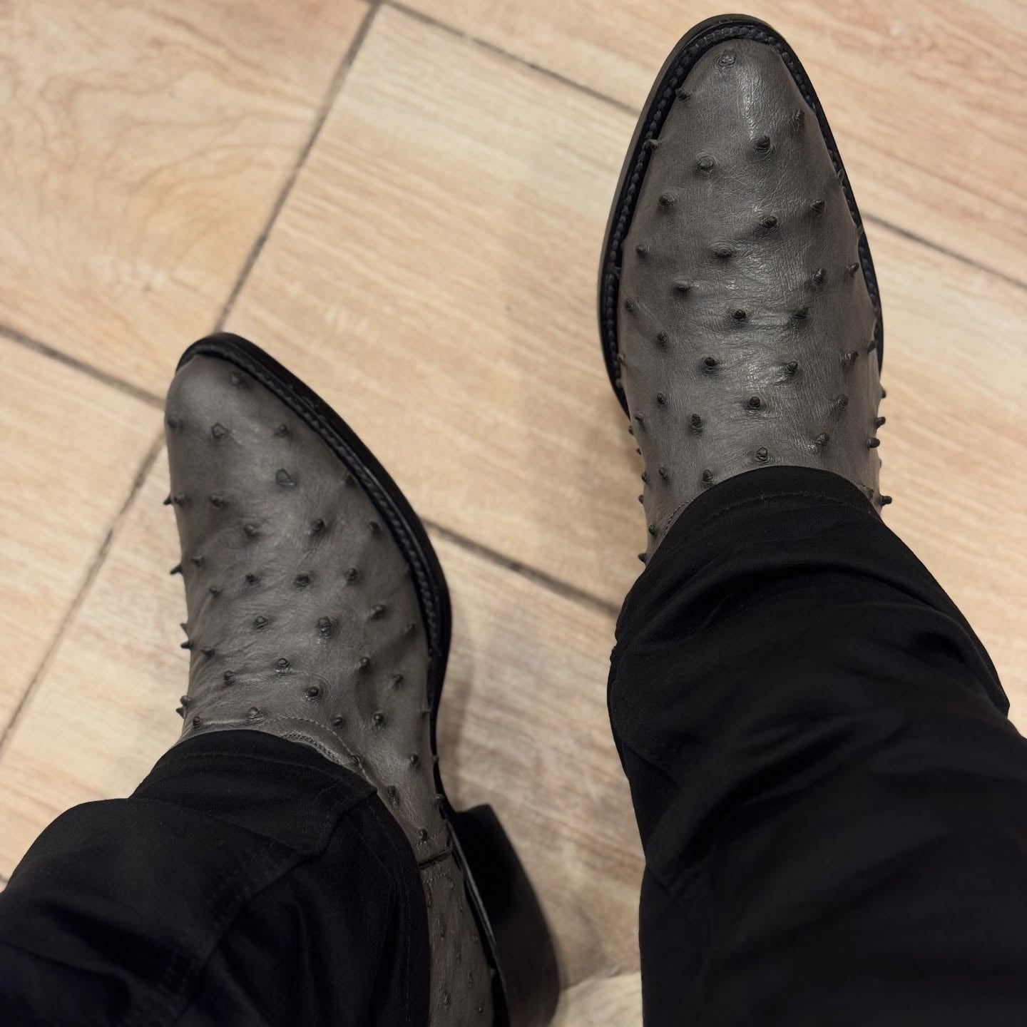 Alaska Ostrich Skin Cowboy Boots