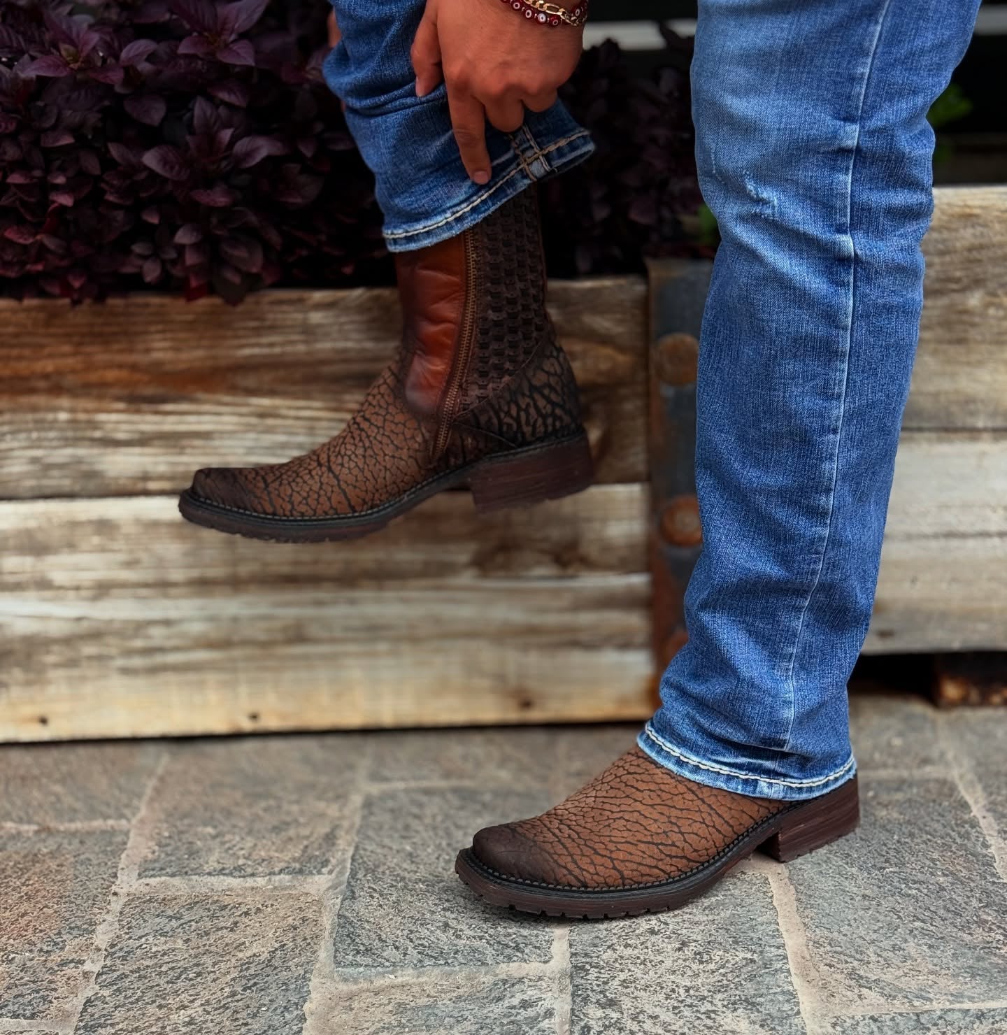 Italian Hand Carved Cowboy Boots