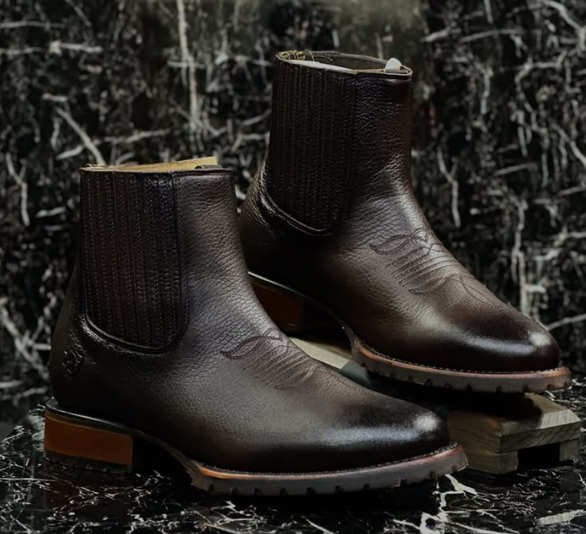 Handmade Italian Cowhide Embroidered Boots