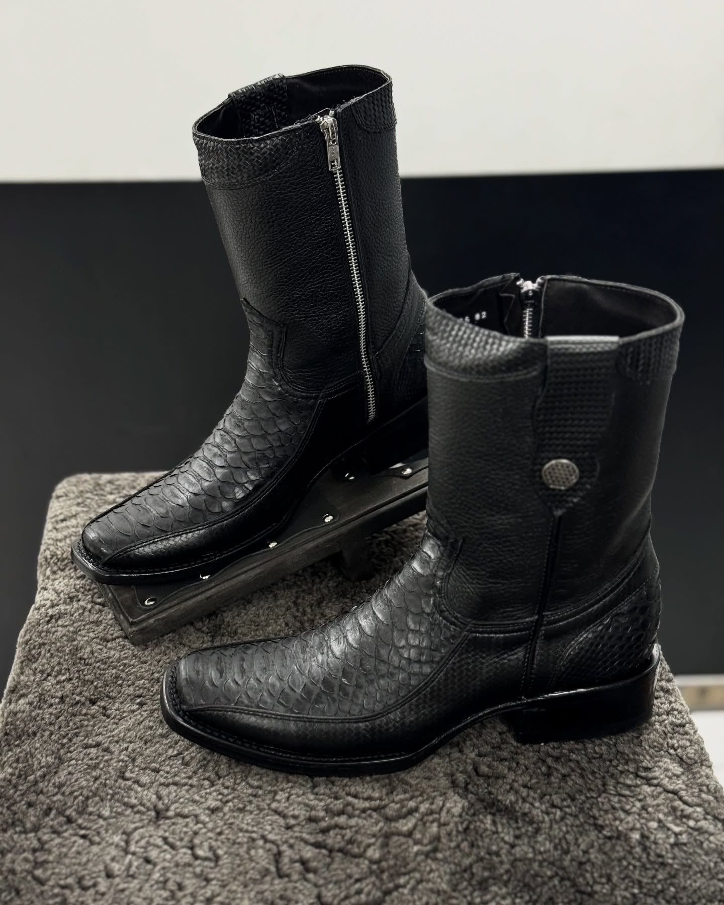 Vintage Handmade Python Knight Boots