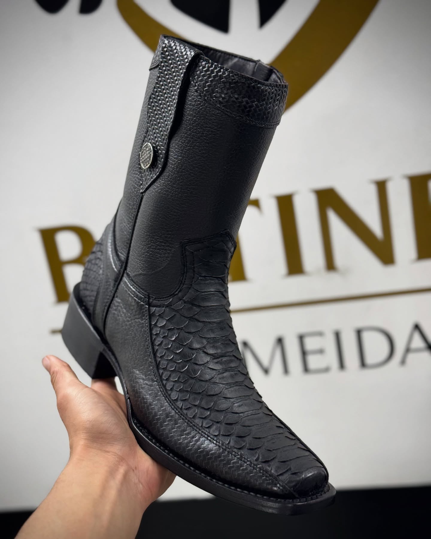 Vintage Handmade Python Knight Boots