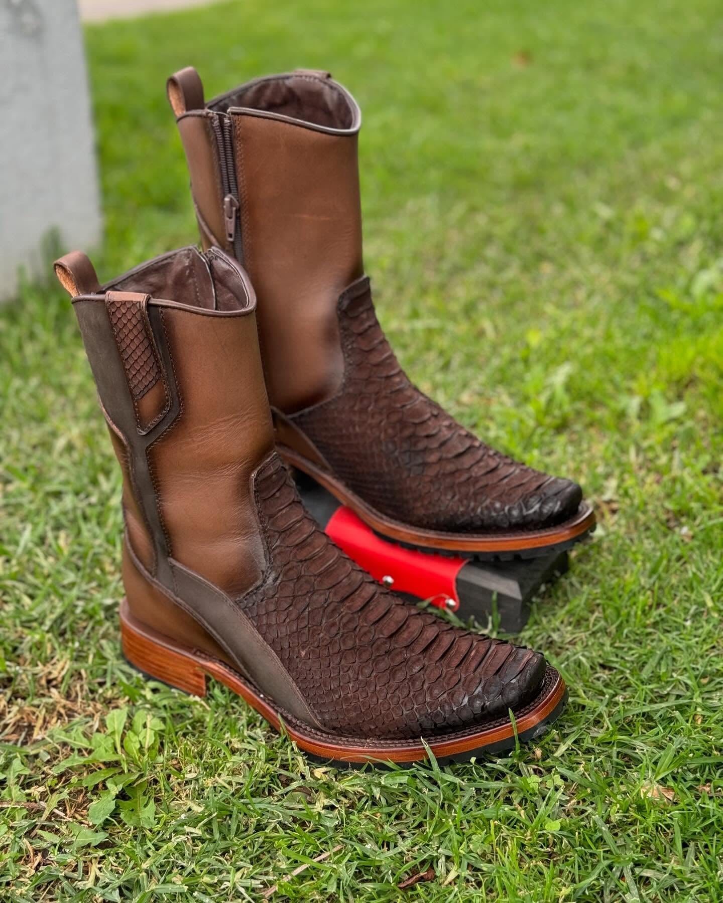 Vintage Handmade Python Boots