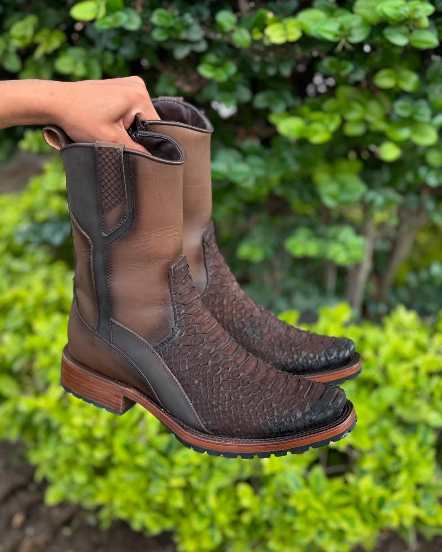 Vintage Handmade Python Boots