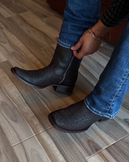 Italian Vintage Carved Cowboy Boots