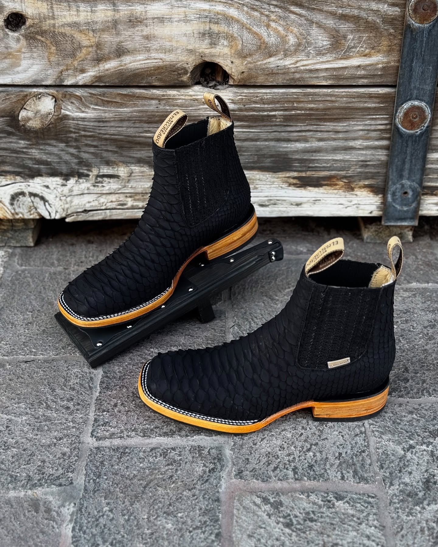 Italian Hand-stitched Python Boots