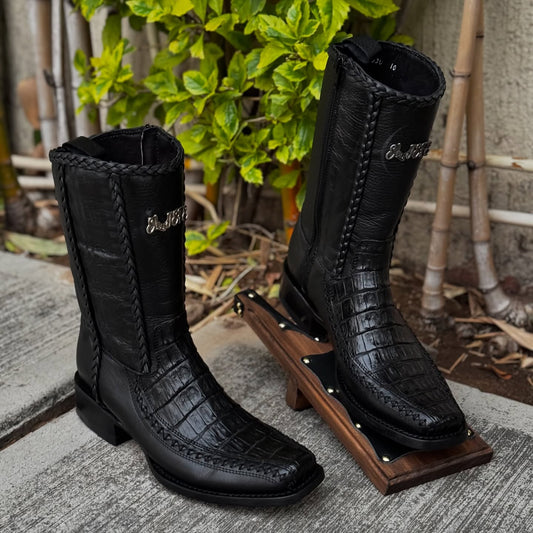 Handmade Crocodile Leather Vintage Boots