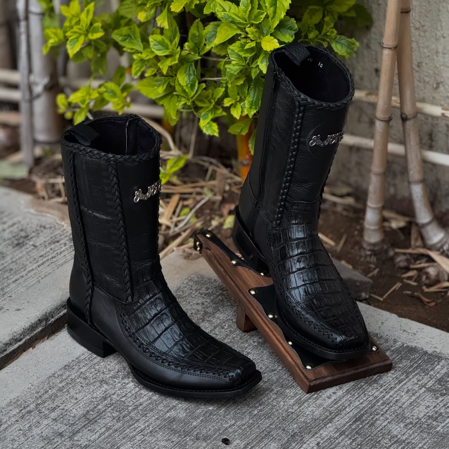 Handmade Crocodile Leather Vintage Boots