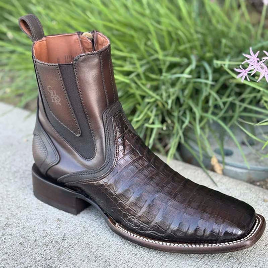 Handmade Crocodile Leather Vintage Boots