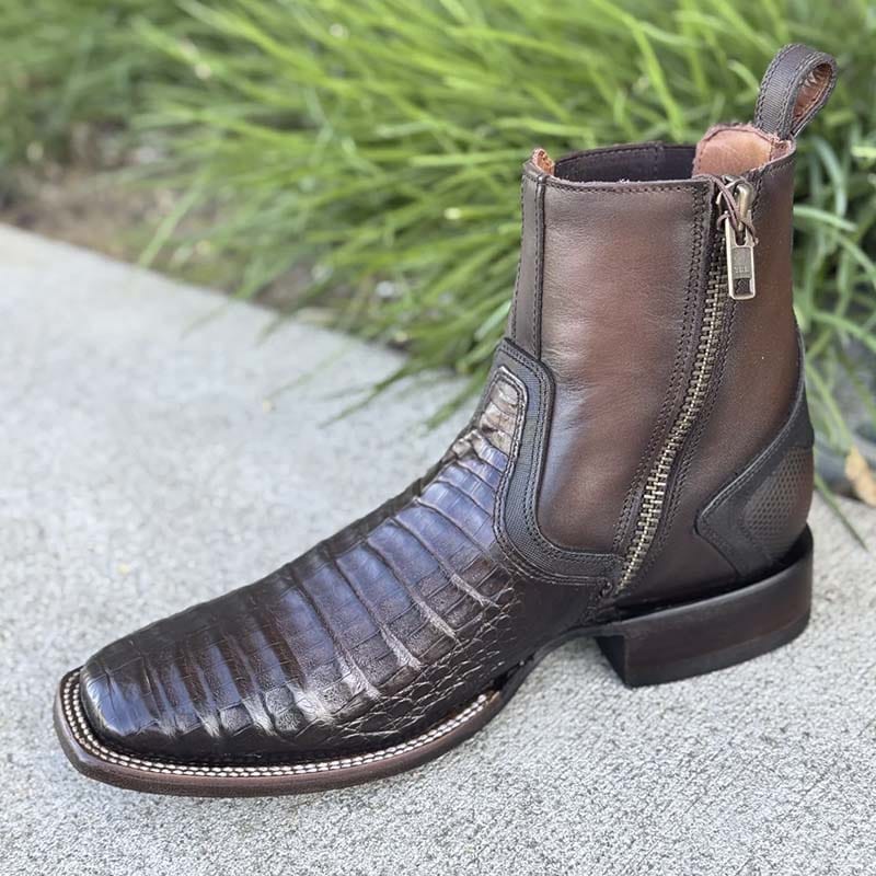 Handmade Crocodile Leather Vintage Boots