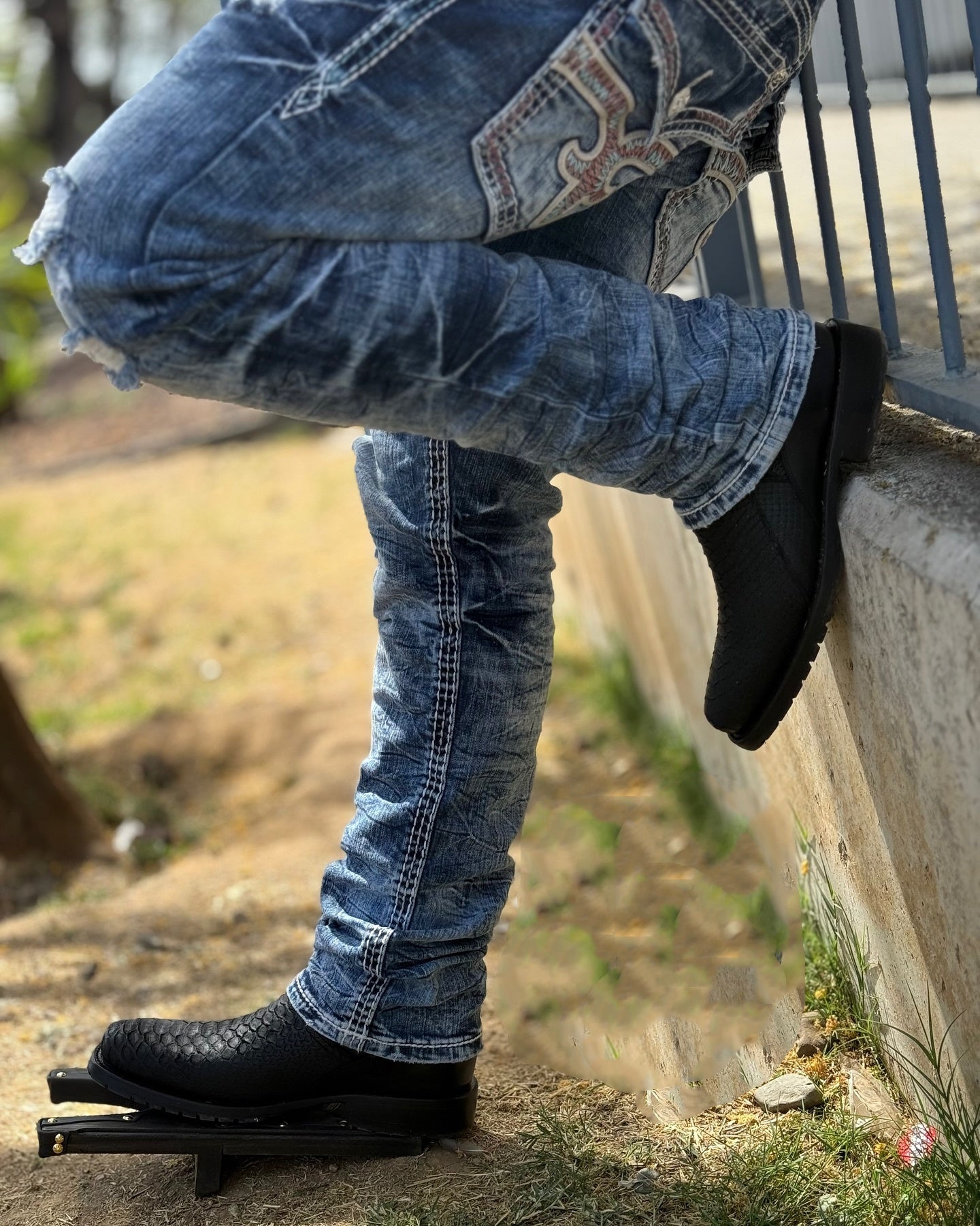 Vintage Handmade Python Knight Boots