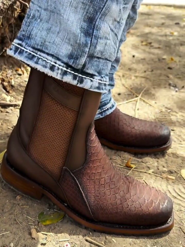 Vintage Handmade Python Boots