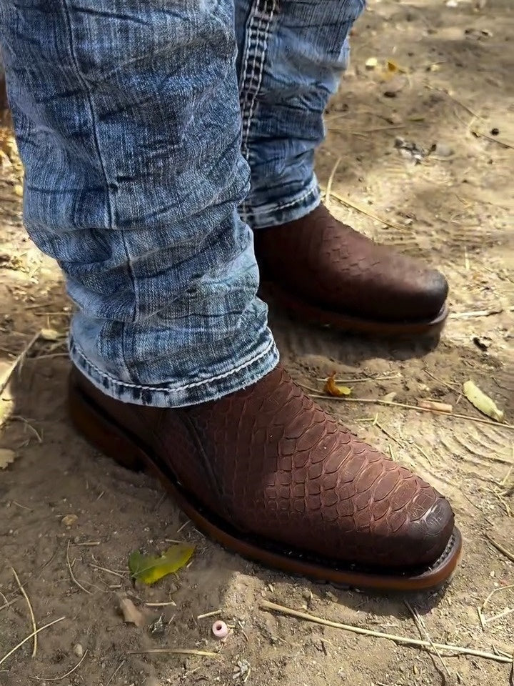 Vintage Handmade Python Boots