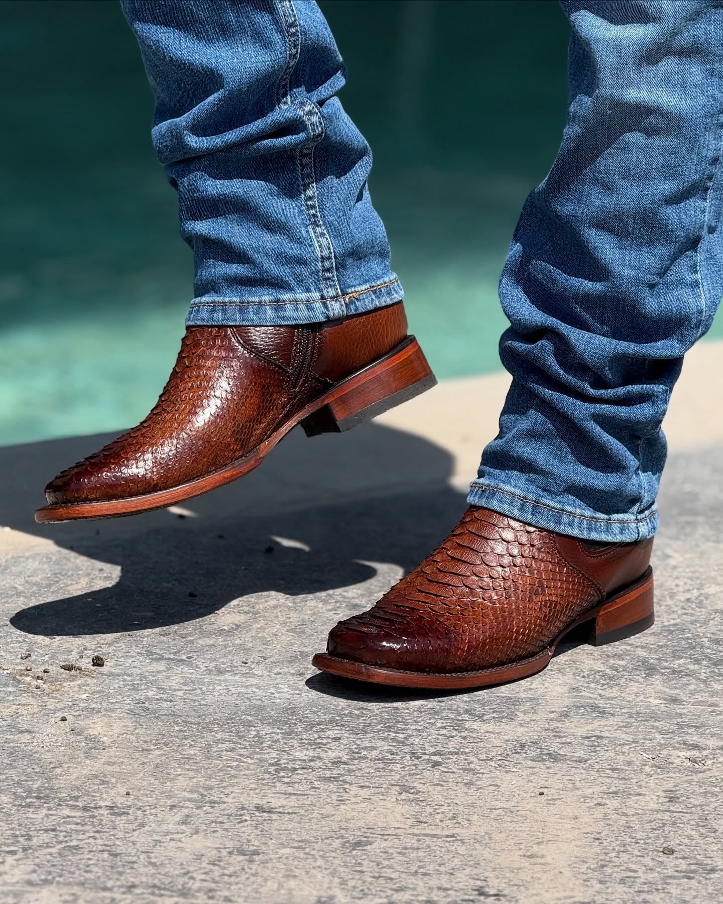 Vintage Handmade Python Knight Boots