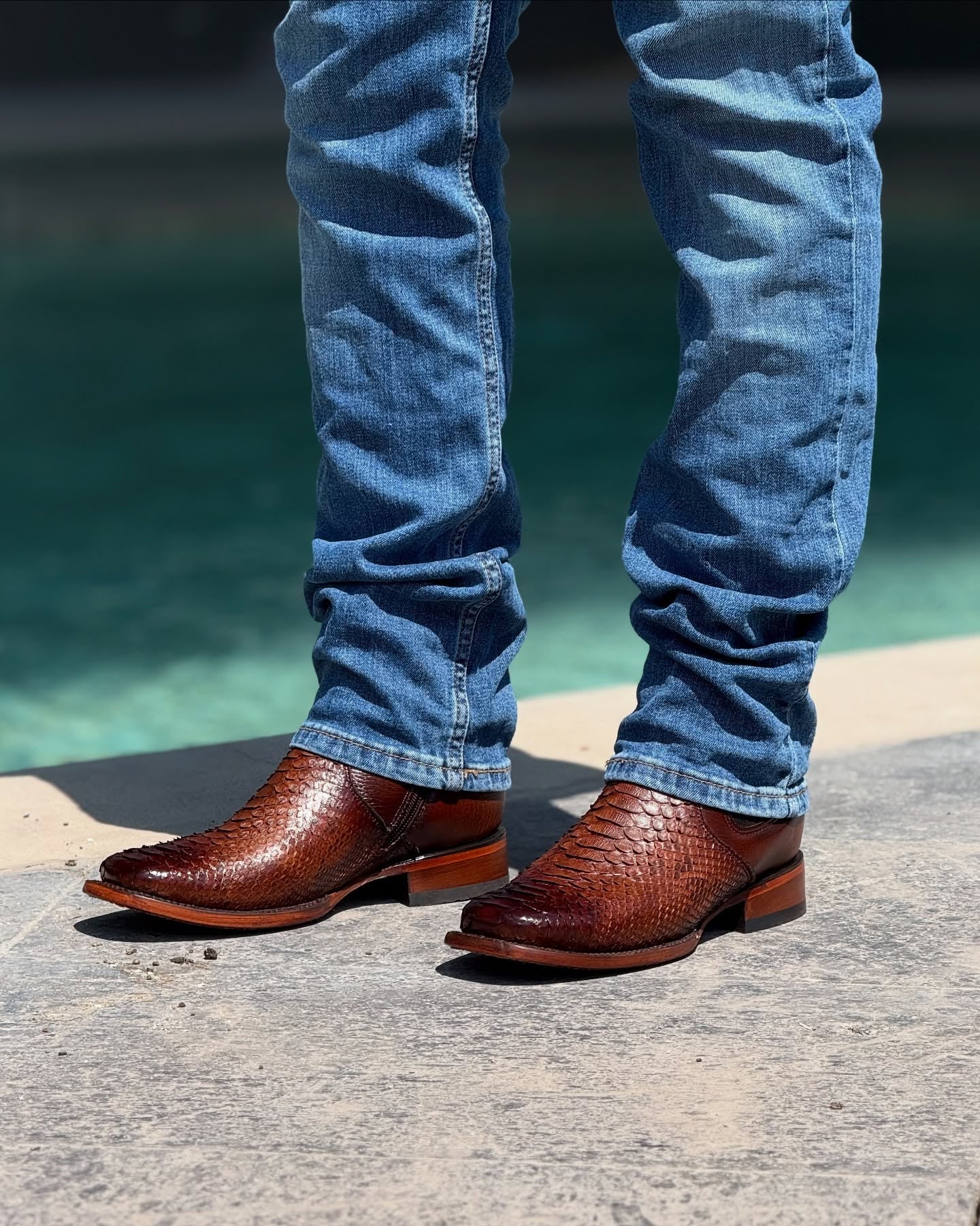 Vintage Handmade Python Knight Boots
