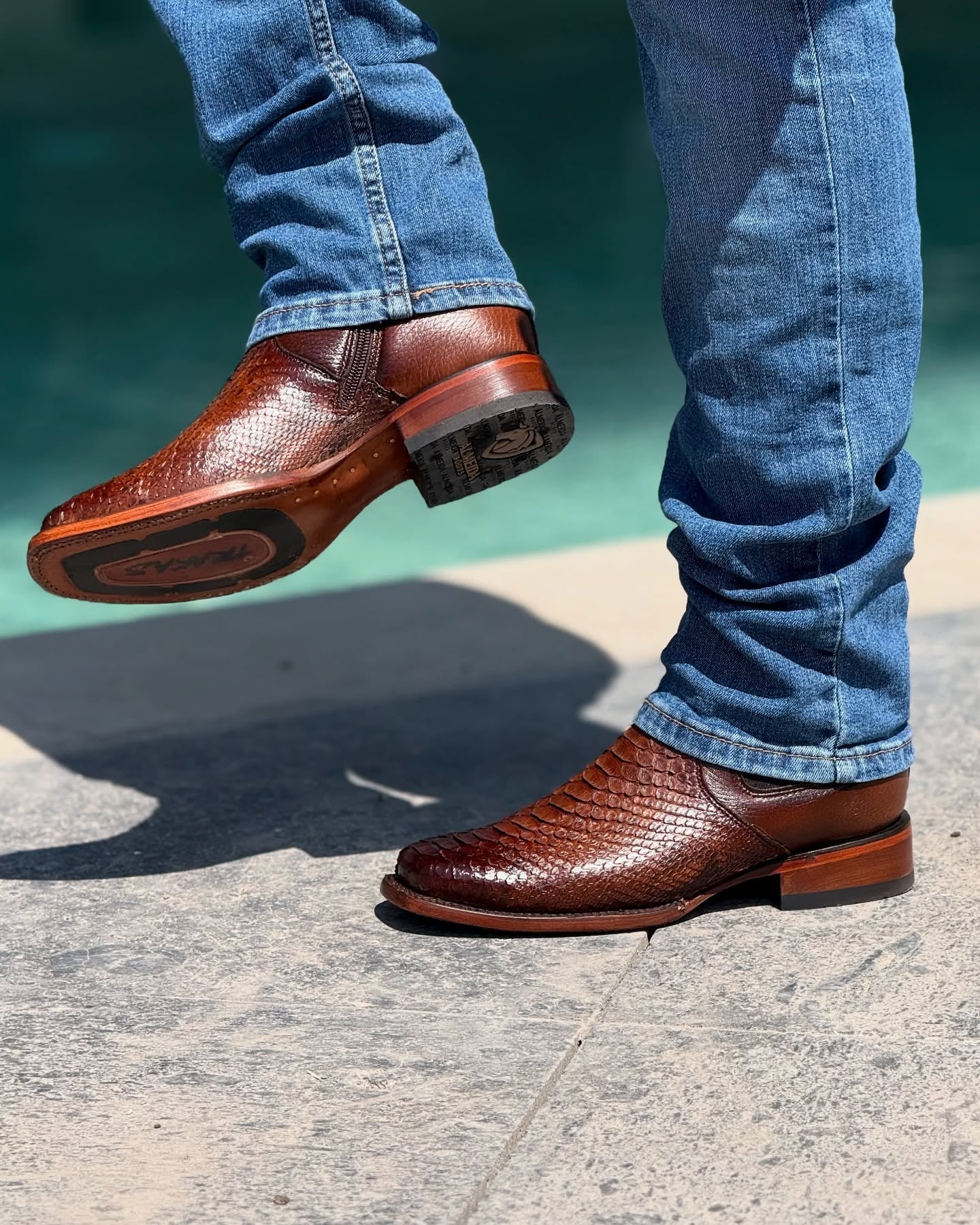 Vintage Handmade Python Knight Boots