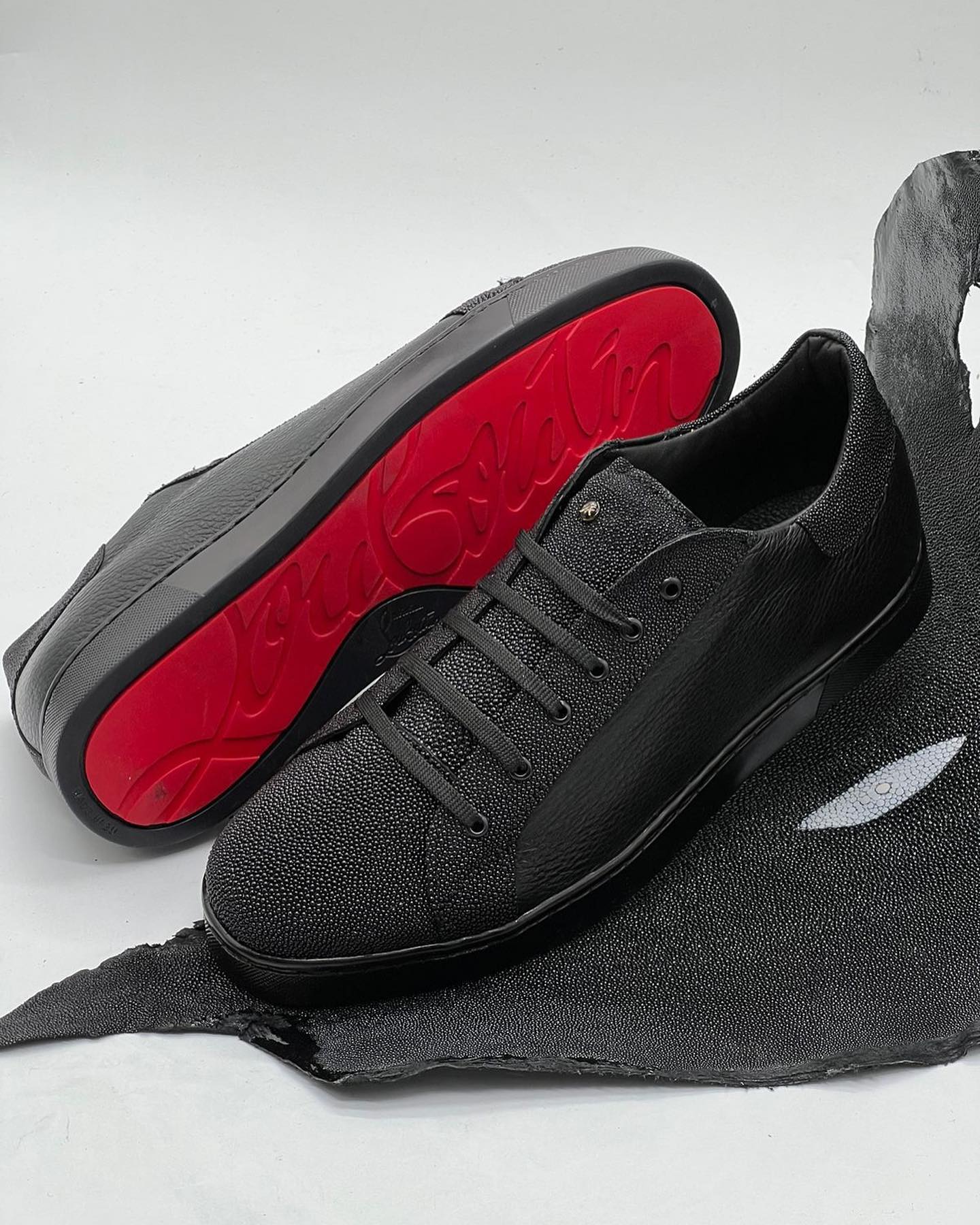 Gray Suede Calfskin Shoes