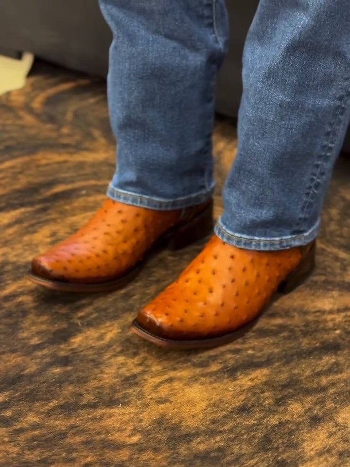 Alaska Ostrich Skin Cowboy Boots