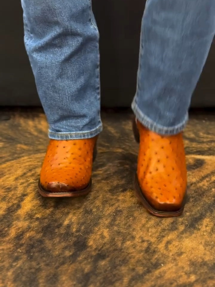 Alaska Ostrich Skin Cowboy Boots