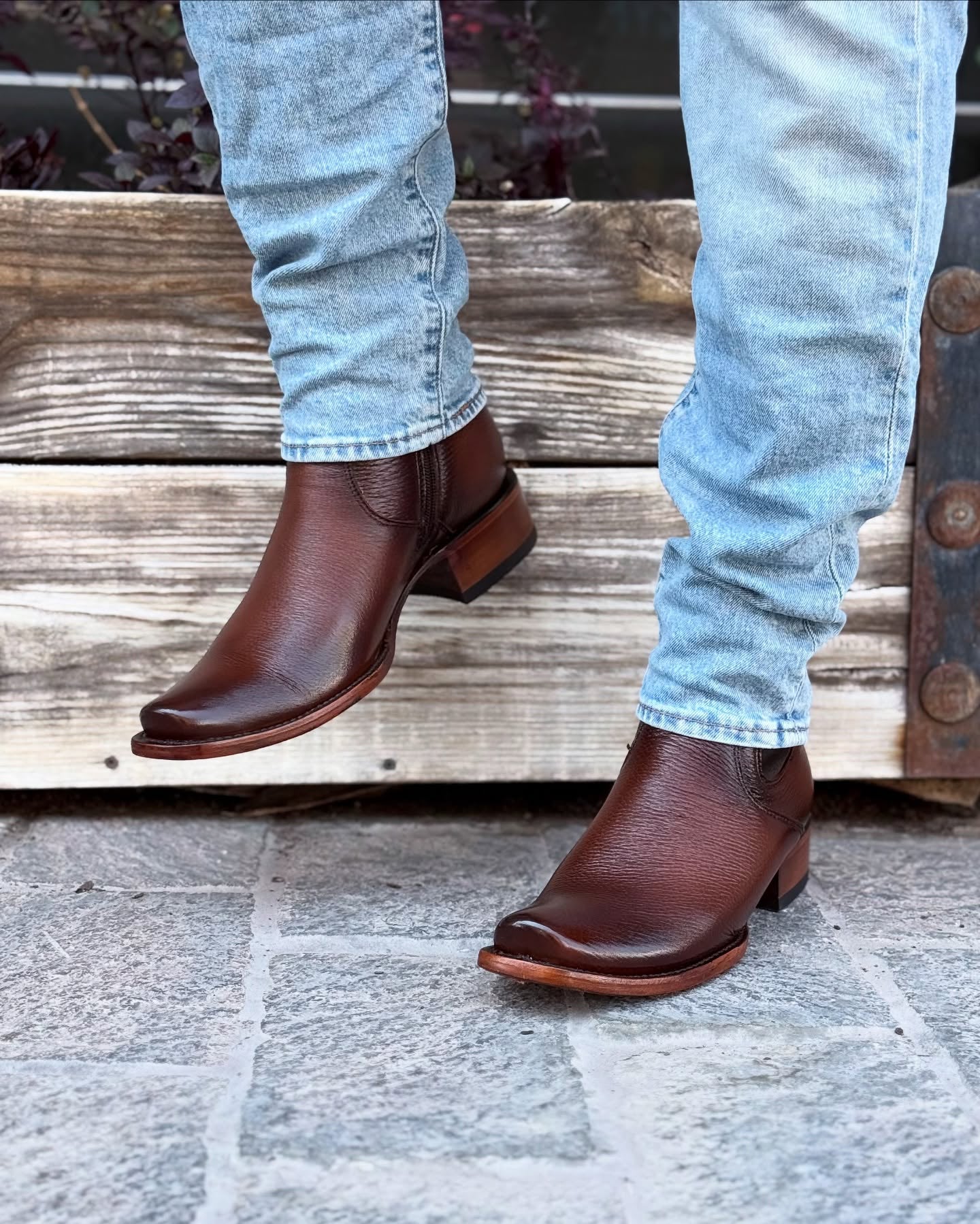 Vintage Texted Knight Boots