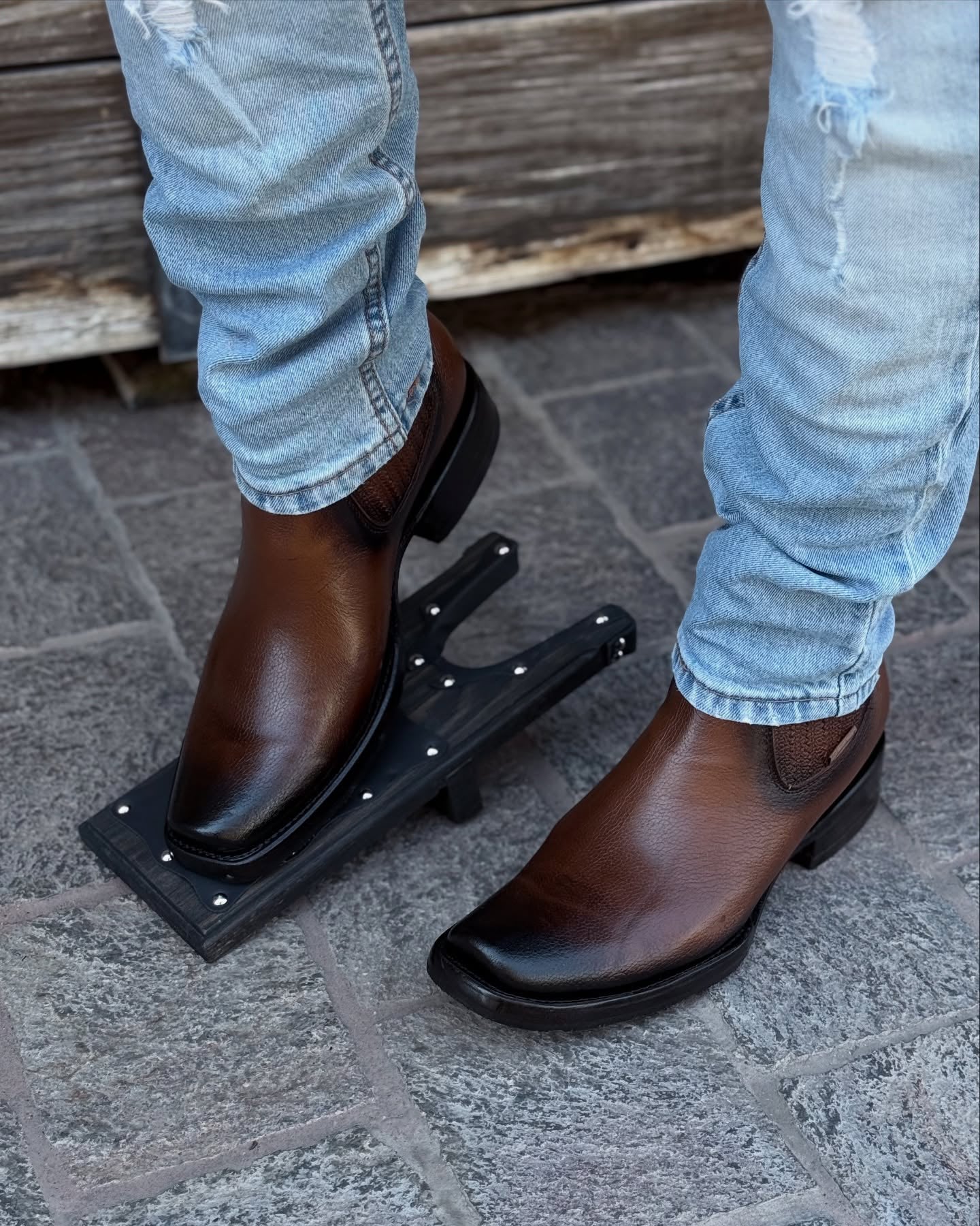 Vintage Texted Knight Boots