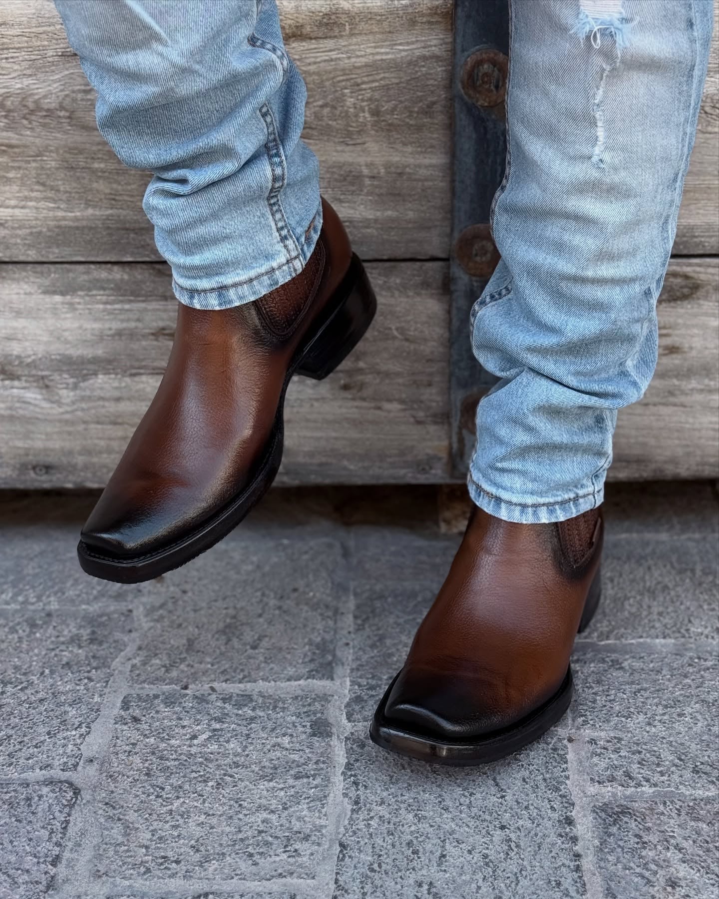 Vintage Texted Knight Boots
