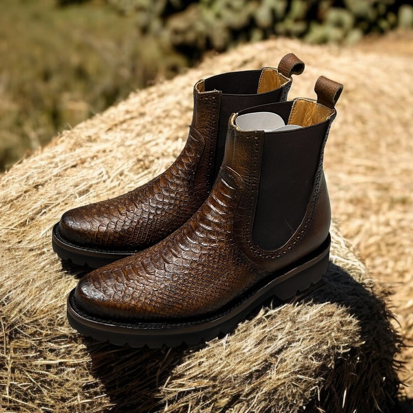 Vintage Handmade Python Knight Boots