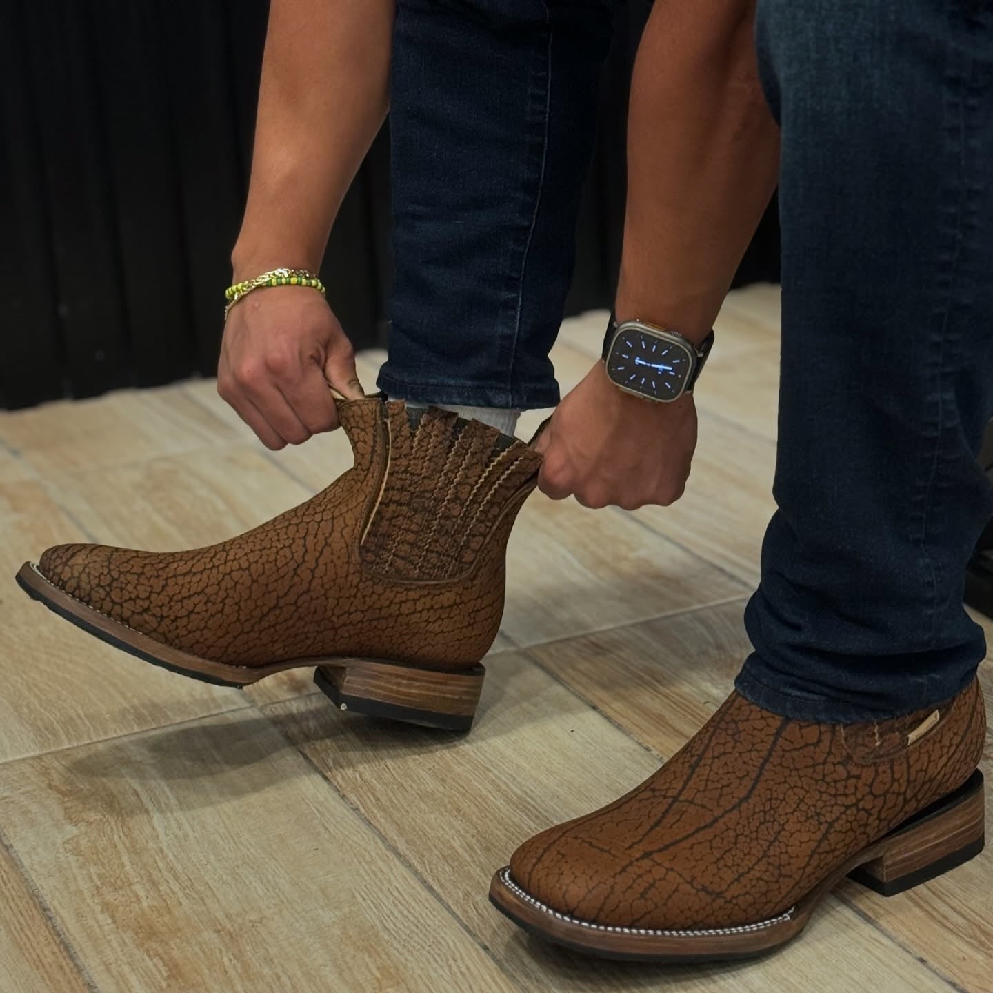 Italian Hand Carved Cowboy Boots