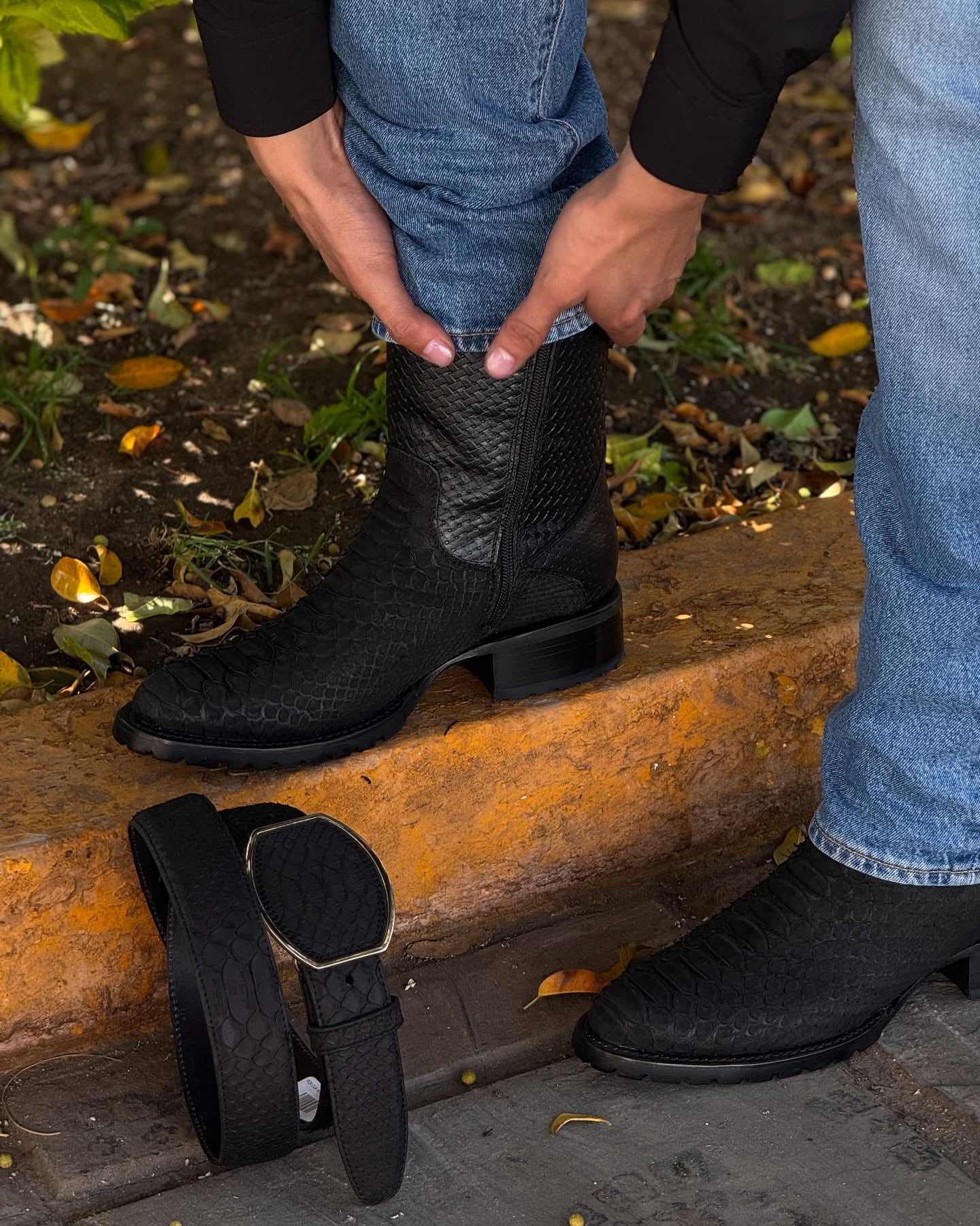 Vintage Handmade Python Knight Boots
