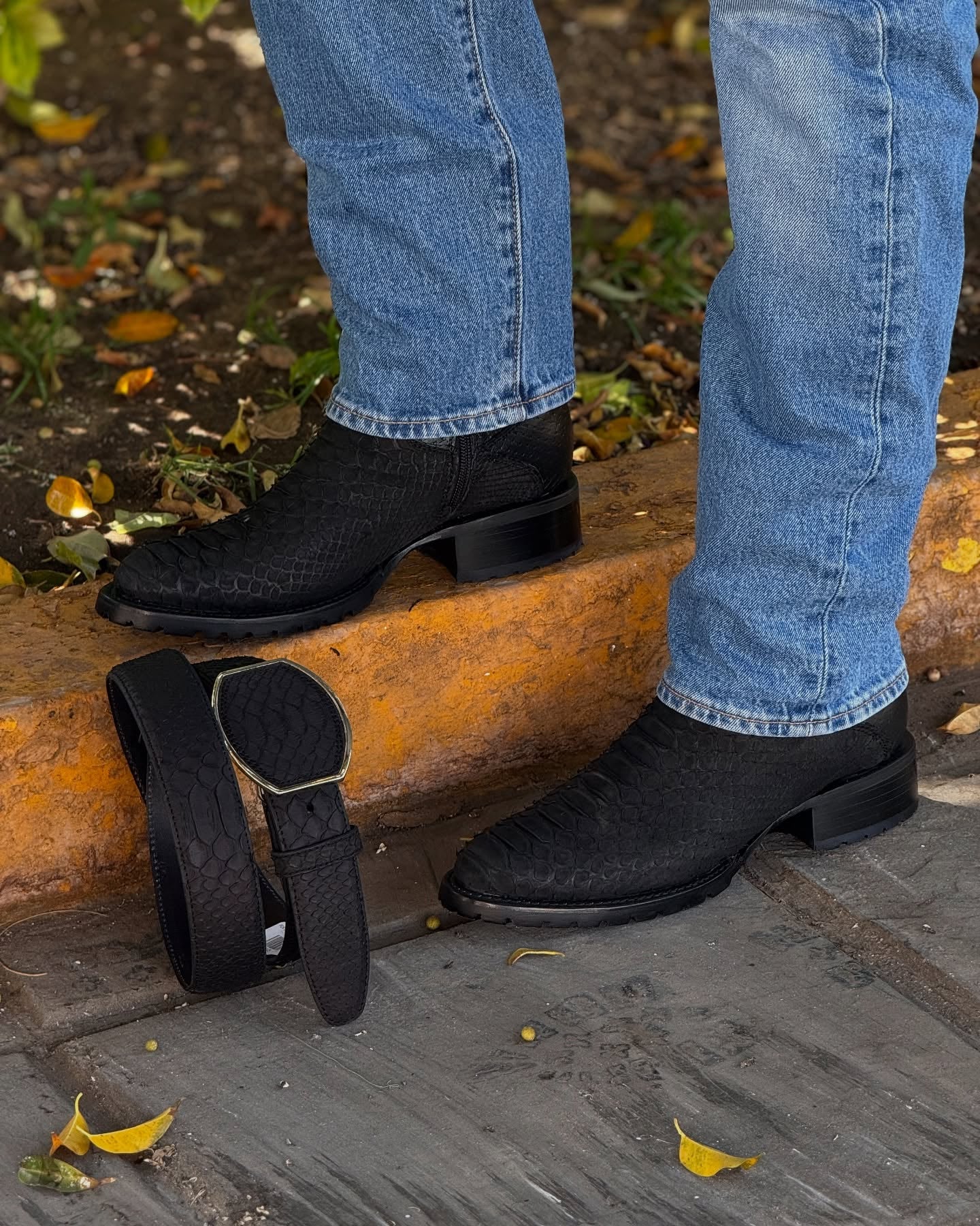 Vintage Handmade Python Knight Boots