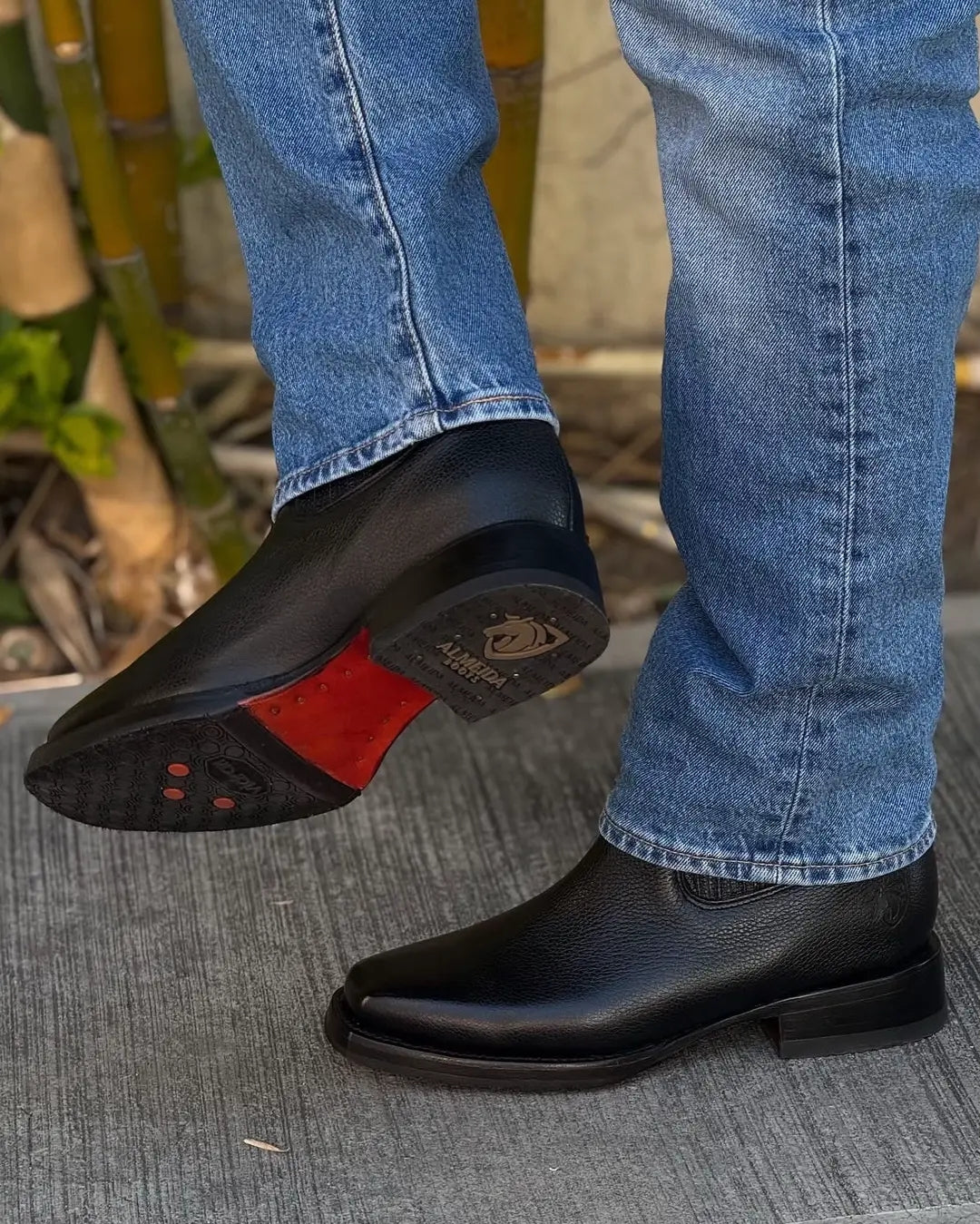 Pure Handmade Cowhide Square Toe Boots