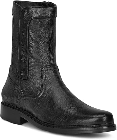 Men's Cowboy Boot In Genuine Ostrich Leather And Bovine Leather