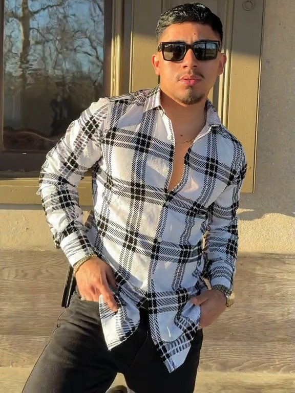 Striped Plaid Lumberjack Fit Shirt
