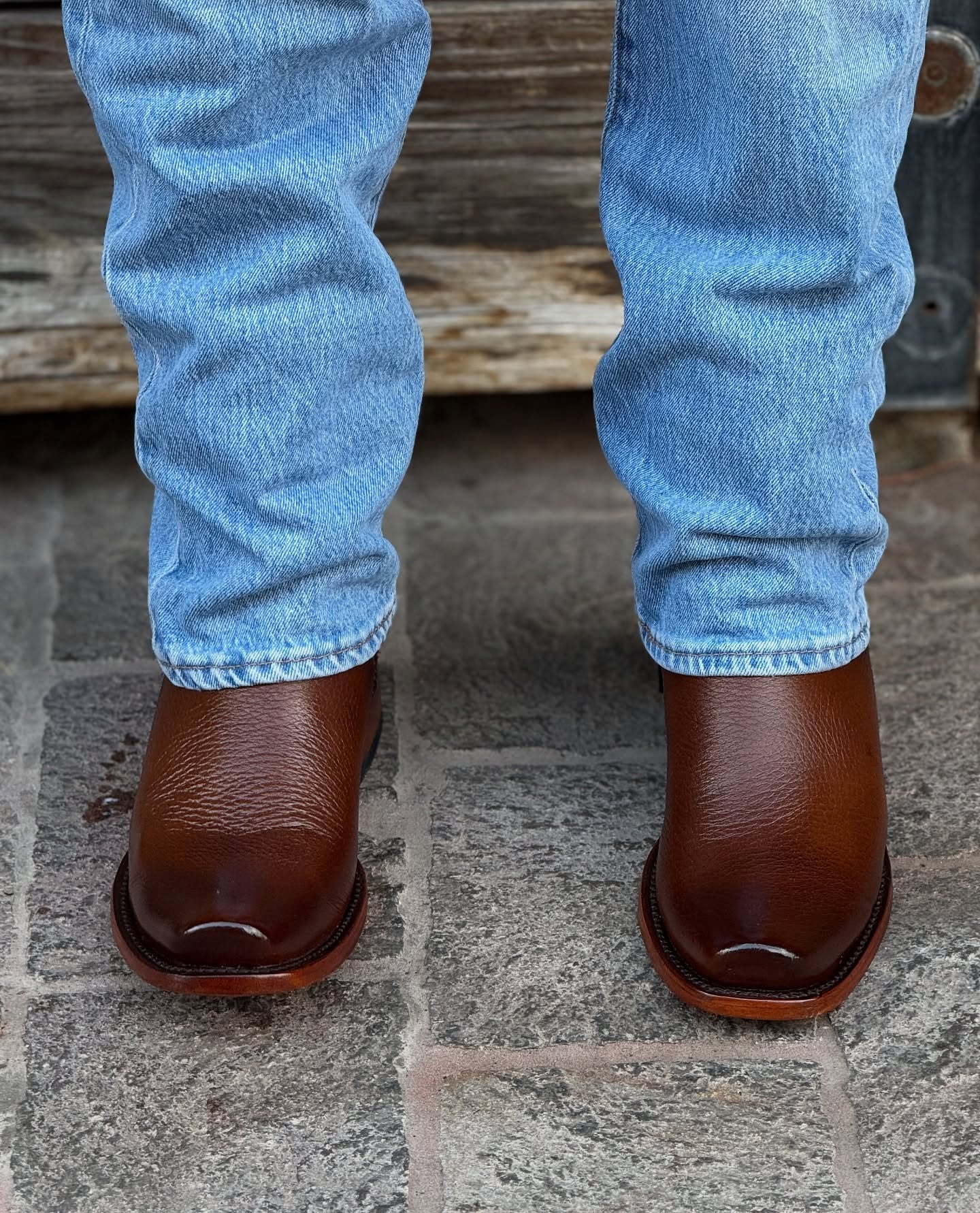 Vintage Textured Men's Leather Boots