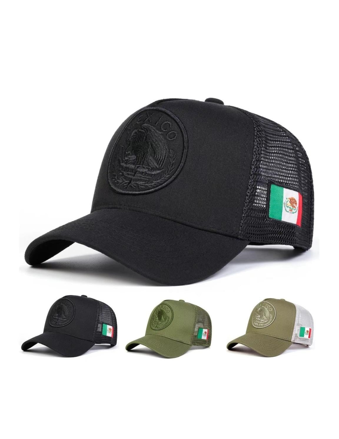 Mexico Flag Design Baseball Cap, Casual Outdoor Sports Hat For Men & Women, Adjustable Sun Protection Cap For Daily Wear