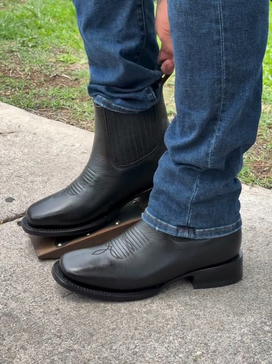 Handmade Printed Cowhide Boots