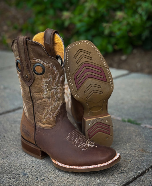 Square Toe Sculpted Long Cowboy Boots