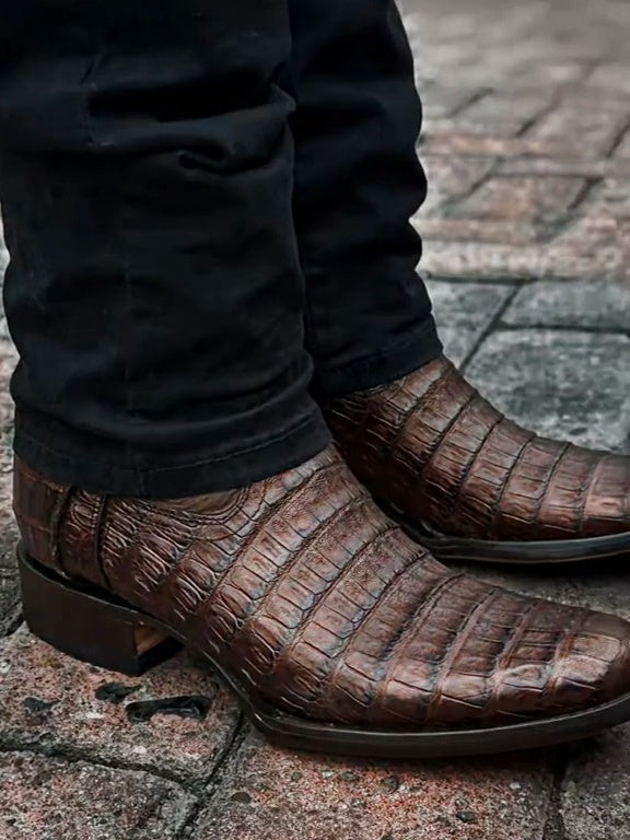 New Handmade Crocodile Boots
