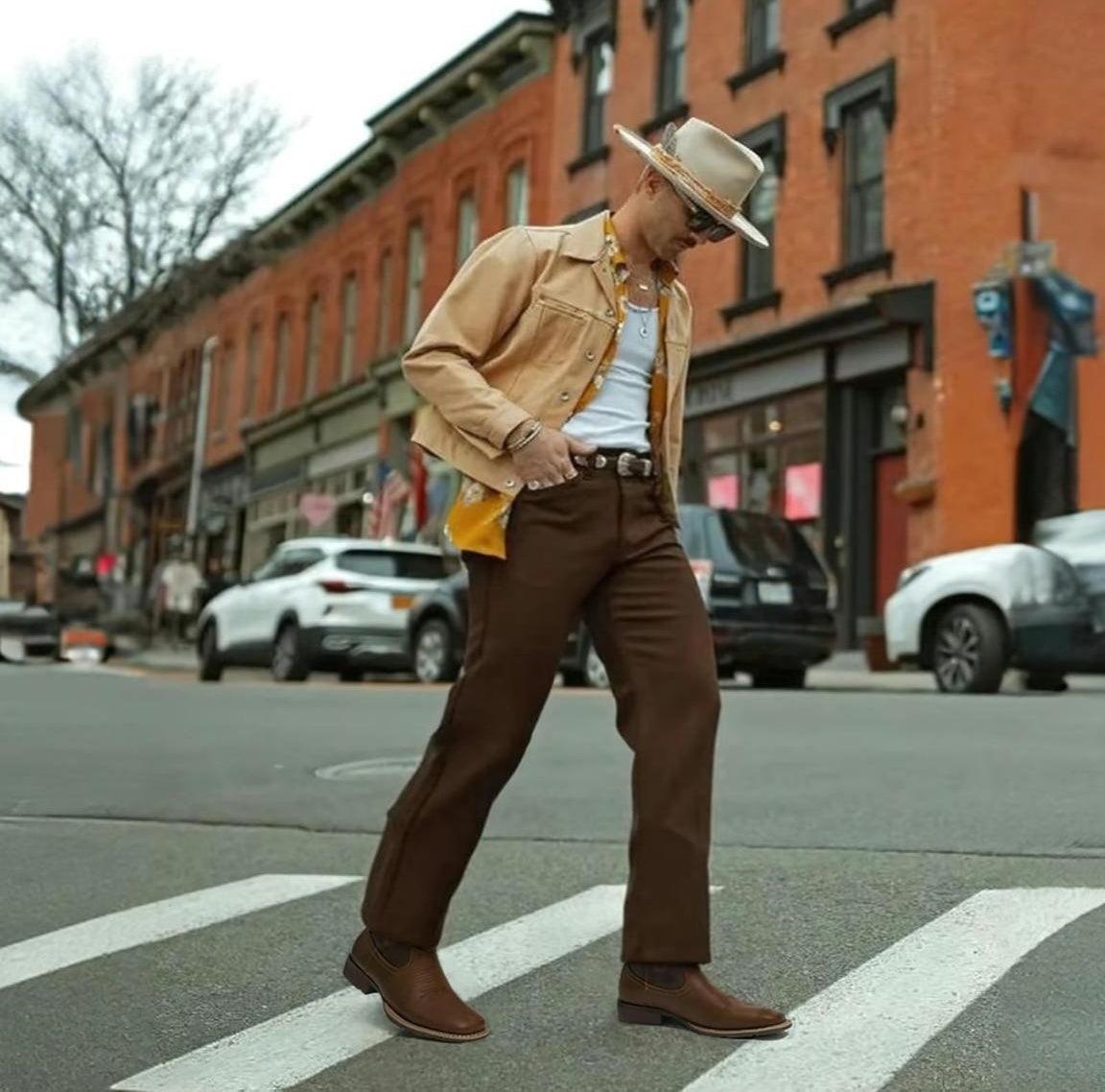Square Toe Sculpted Long Cowboy Boots