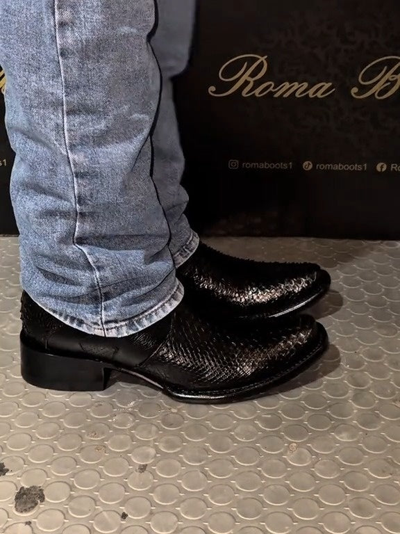 Handmade Glossy Python Boots
