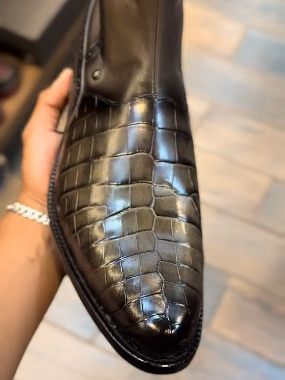 Handmade Crocodile Boots