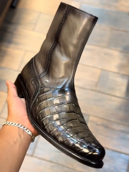Handmade Crocodile Boots