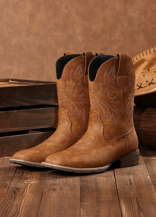 Men's Western Classic Embroidered Boots