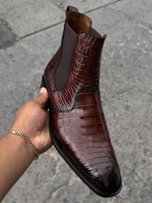 Handmade Crocodile Boots