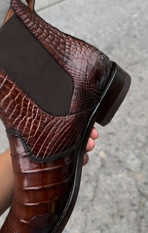 Handmade Crocodile Boots