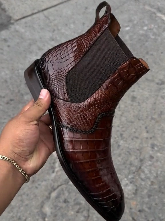 Handmade Crocodile Boots