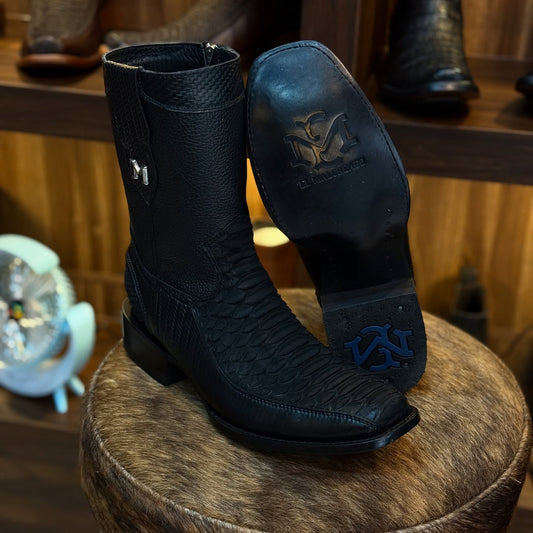 Python Skin Zipper Exotic Cowboy Boots