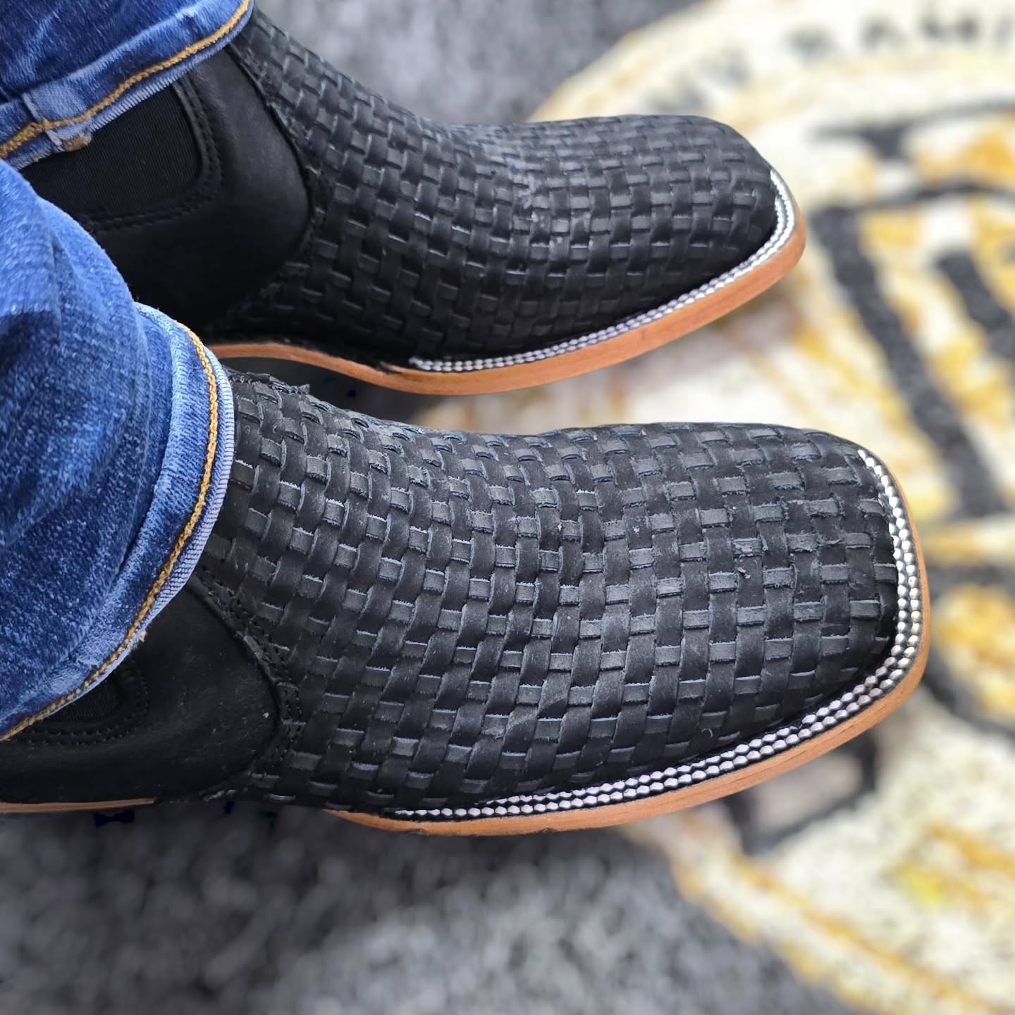 Men's Short Ankle Rodeo Petatillo Boot Square Toe